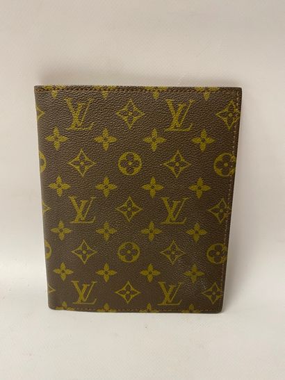 LOUIS VUITTON a diary cover in monogrammed...