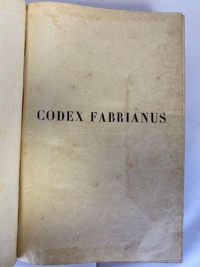  [FAVRE (Antoine)] FABER (Antonius) : Codex Fabrianus definitionum forensium et rerum...