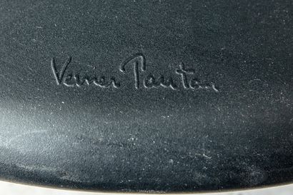  Verner PANTON (1926-1998) for VITRA. Suite of nine dark grey polypropylene chairs,...