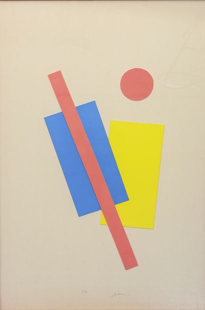 Albert CHUBAC (1925-2008). Abstract composition....