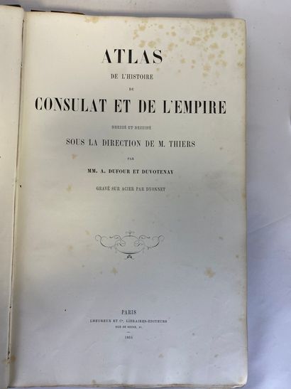  THIERS (Adolphe): History of the Consulate and the Empire. Paris. Paulin, 1849 et...