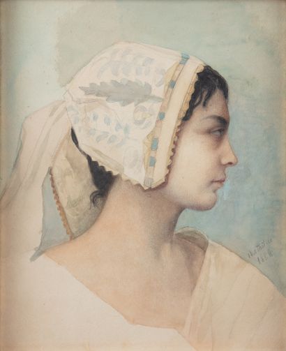 Mathilde Napoleon (1820-1904). Woman in profile...