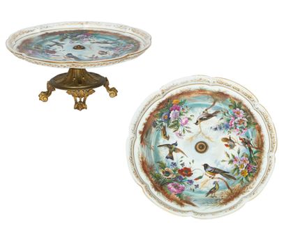 SEVRES Large round tray with lobed edge,...