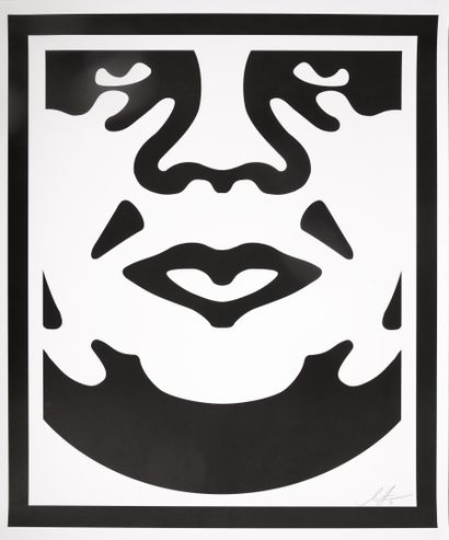 Shepard FAIREY (1970) Obey 3 - Face collage...