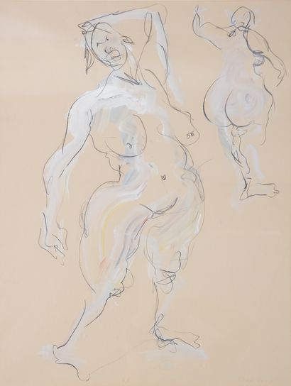 Bernard DAMIANO (1926-2000) Deux femmes nues...