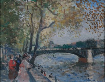François GALL (1912-1987) Paris, le pont...