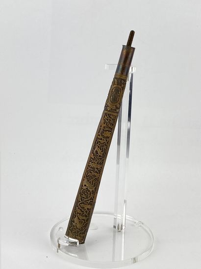 VINH SADEC Umbrella cane in copper-plated...