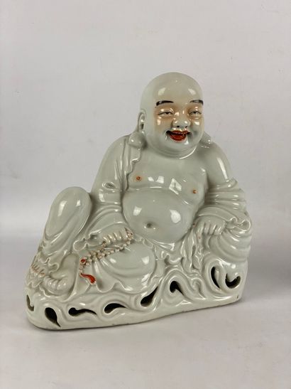 Bouddha en porcelaine blanche Chine Figure...