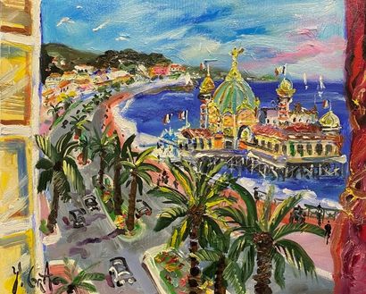  Yvon GRAC (né en 1945). En souvenir de ma ville de Nice avec son casino de la jetée...