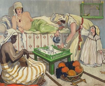 Maurice GOGUET (1899?) Scène orientaliste,...