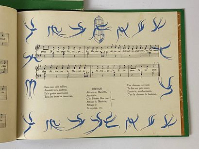  Ensemble de deux recueils de musiques de Maria Guizol Dessins de Gérard BARD (usures,...