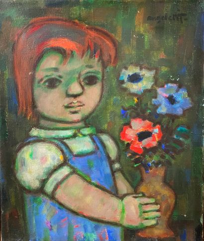  Alfred ANGELETTI (1919-1991) Little girl...