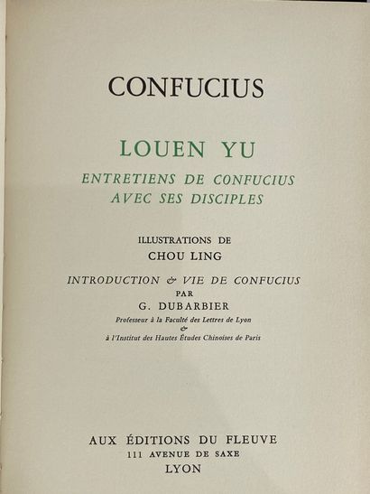  Emboitage, Ecrits de Confucius avec une estampe.