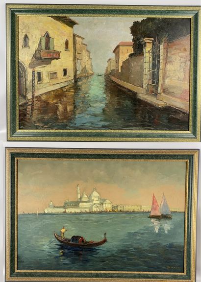 NOMAGER (?) (XXème siècle) Vues de Venise...