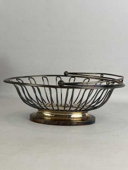  CHRISTOFLE Openwork silver plated fruit basket L : 30 cm