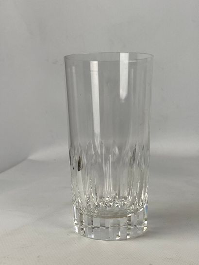  Set of eight crystal glasses including BACCARAT (small chips)