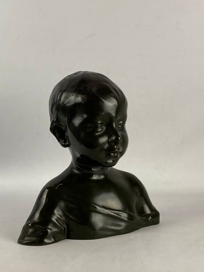 After DONATELLO Bust of a child Bronze proof...