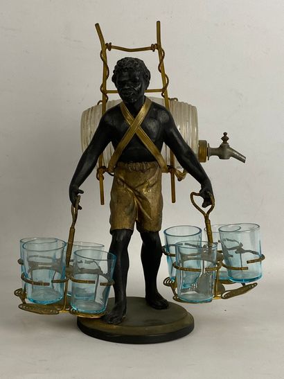 Liqueur service with a Nubian subject in...