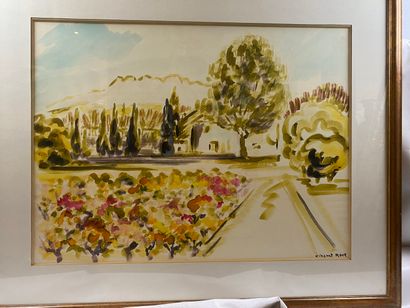 ROUX Vincent (1928-1991) Landscape Watercolour...