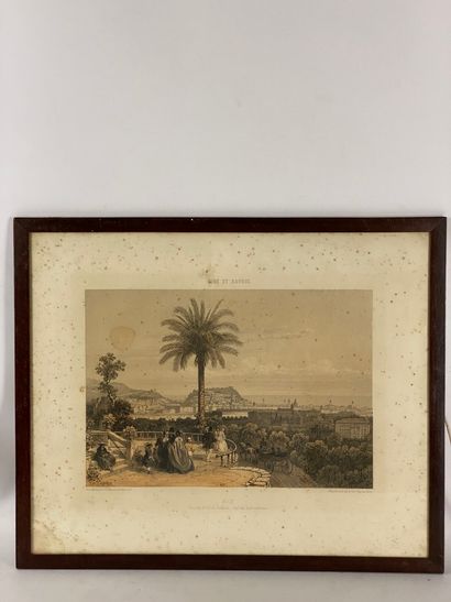  Regionalist school Lot of 5 engravings on the Nice region View of the course, of...
