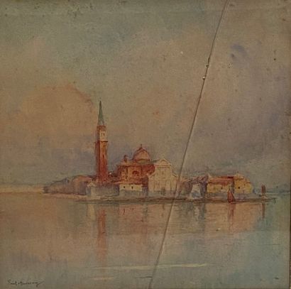 Paul DUVERNEY (1866-1925) 
Venise 
Aquarelle...