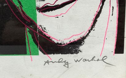  Andy WARHOL (1928-1987) 
Portrait de Gérard Depardieu 
Sérigraphie, signée en bas...