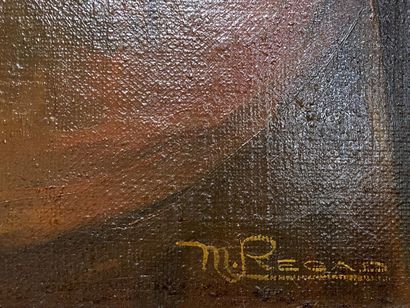  VIETNAM 
Moine en prière 
Huile sur toile 
61 x 50 cm 
(frottement dans la partie...
