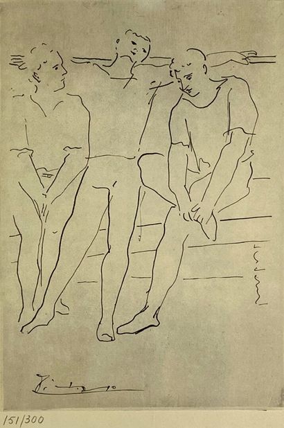 After Pablo PICASSO (1881-1973) 
Three dancers...