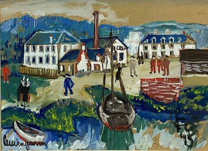 Lucien GENIN (1894-1953) 
Petit port breton...