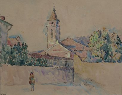 Edouard FER (1887-1959) 
Eglise Saint Roch...