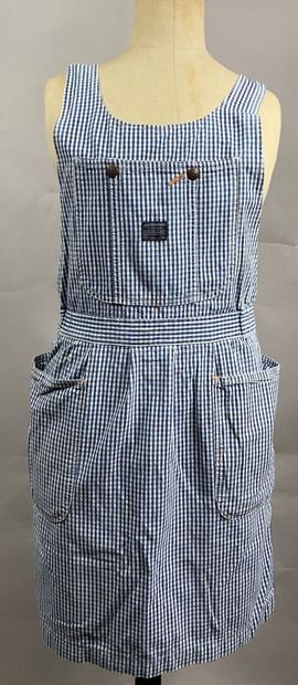  VALENTINO 
Gingham patterned overalls dress