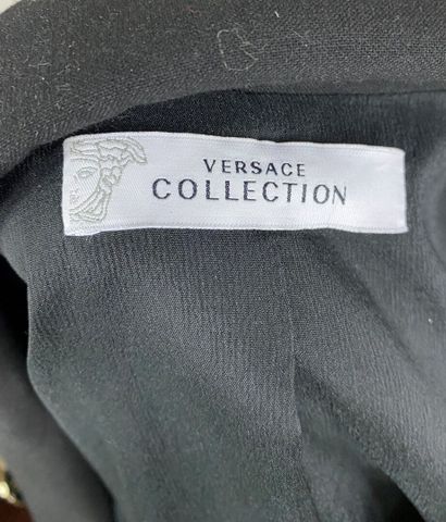  VERSACE Collection 
Blazer noir boutonné à l'avant 
Taille 46 italien