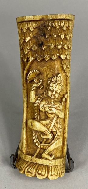 INDIA, 20th century 
Bone part carved with...