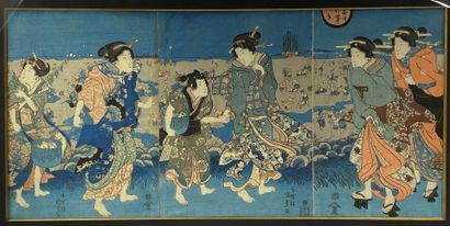 Utagawa Kunisada (1786-1865): 
Triptyque...