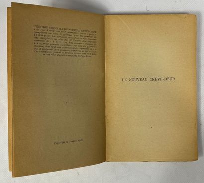  Louis ARAGON (1897-1982) 
Le nouveau crève-coeur 
Paris, Gallimard 1948 
Avec autographe...
