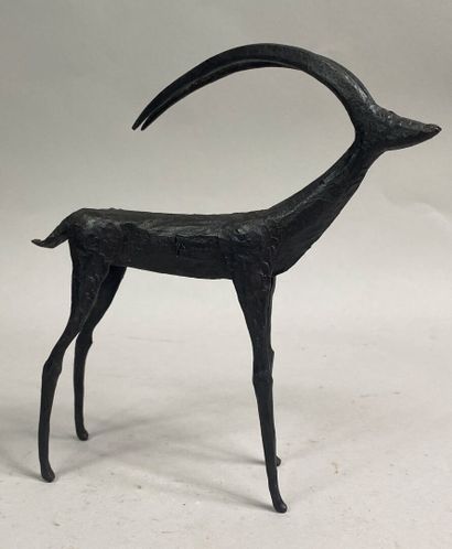 André FABRE (1920-2011) 
Gazelle 
Sculpture...