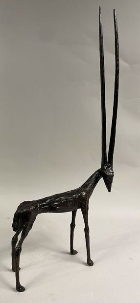 André FABRE (1920-2011) 
Antilope 
Sculpture...