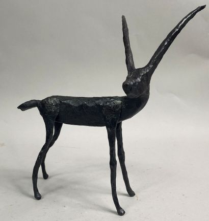 André FABRE (1920-2011) 
Antilope 
Sculpture...