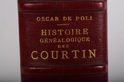 null POLI (Vicomte Oscar de) : Histoire généalogique des Courtin. Paris, Au Conseil...