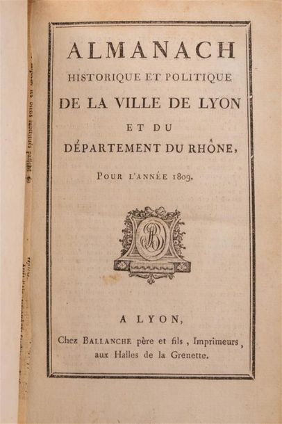 null Almanach historique et politique de la ville de Lyon et du département du Rhône,...