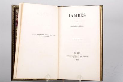null BARBIER (Henri-Auguste) : Iambes. Paris, Urbain Canel et Ad. Guyot, 1832. Un...