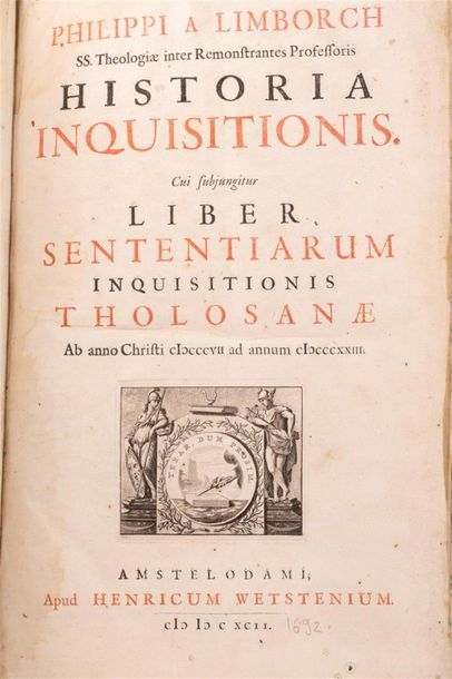 null LIMBORCH (Philippe de) : Historia inquisitionis. Cui subjungitur liber sententiarum...