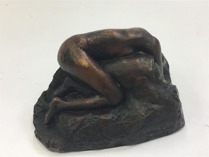 null Sujet en résine et en bronze d'après Rodin 
L : 10 cm