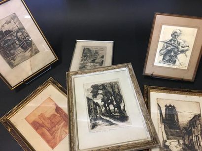 null Lot de 6 gravures