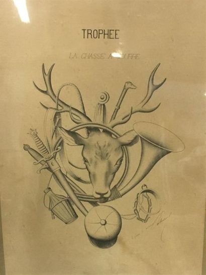 null Trophée de chasse à courre
Dessin, signé en bas à droite
40 x 28 cm