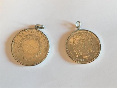 null Pièce de 5 francs argent 1869, pièce de 50 francs 