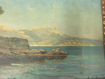 null A.CHOIX les environs de Nice, 
Huile sur toile
23 x 40
