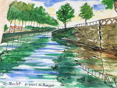 null Elisée MACLET (1881-1962)
Canal du Bourget
Aquarelle
Signée et située en bas...
