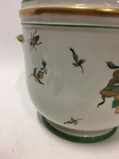 null Cache pot en porcelaine à liseret vert et décor de scarabées Maison Cambet Lyon
H...