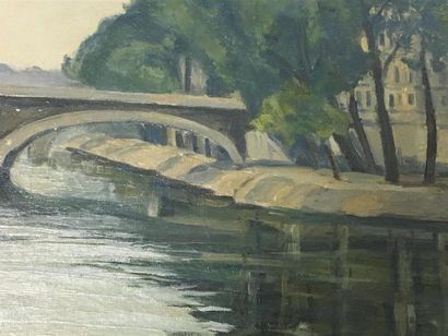 null BONAL
La Seine vue de Paris huile sur toile signée 